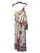 Misa Size Medium White, Blue & Pink Viscose One Shoulder Floral Midi Dress White, Blue & Pink / Medium