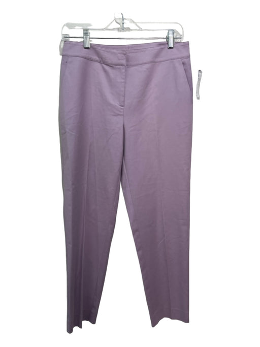 St John Size 6 Light Purple Wool Blend Mid Rise Straight Zip Fly Trouser Pants Light Purple / 6