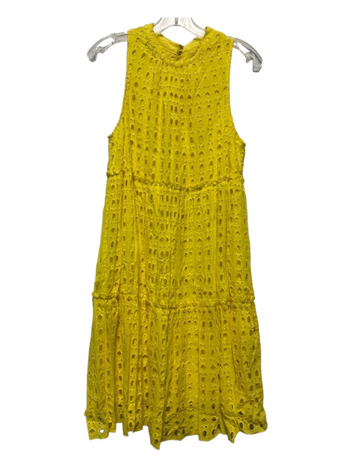 Lilly Pulitzer Size S Yellow Rayon & Cotton Sleeveless Eyelet Dress Yellow / S