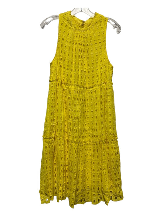 Lilly Pulitzer Size S Yellow Rayon & Cotton Sleeveless Eyelet Dress Yellow / S