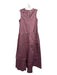 Tibi Size 4 Mauve Cotton Sleeveless V Neck Back Zip Maxi Dress Mauve / 4