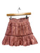 Koch Size XS Rose Gold Polyester Elastic Waist Metallic Mini Skirt Rose Gold / XS