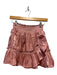 Koch Size XS Rose Gold Polyester Elastic Waist Metallic Mini Skirt Rose Gold / XS