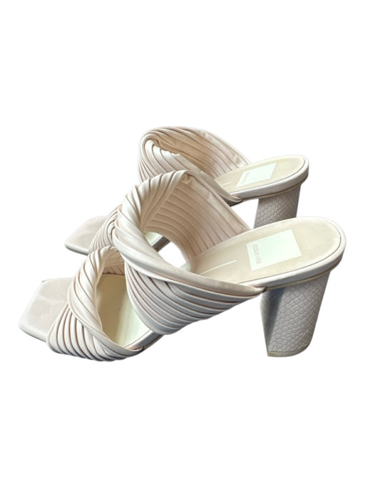 Dolce Vita Shoe Size 7.5 Blush Leather Pleated Block Heel Sandals Blush / 7.5
