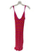 Karlie Size L Pink & Orange Viscose Spaghetti Strap Knit Chevron Maxi Dress Pink & Orange / L