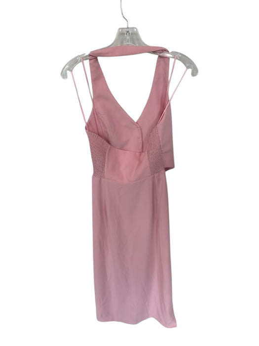 Amanda Uprichard Size S Baby Pink Polyester Halter Neck Open Back Maxi Dress Baby Pink / S