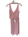 Amanda Uprichard Size S Baby Pink Polyester Halter Neck Open Back Maxi Dress Baby Pink / S