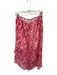 Calie Paris Size Est S Magenta & White Rayon Elastic Waist Ikat Maxi Skirt Magenta & White / Est S