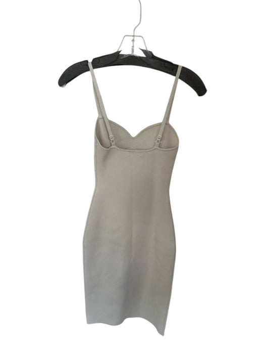 Babaton Size XS Taupe Viscose Blend Spaghetti Strap Sweetheart Neckline Dress Taupe / XS