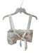 Cin Cin Size M Cream & pink Linen Sleeveless Seashells Back Tie Cropped Top Cream & pink / M