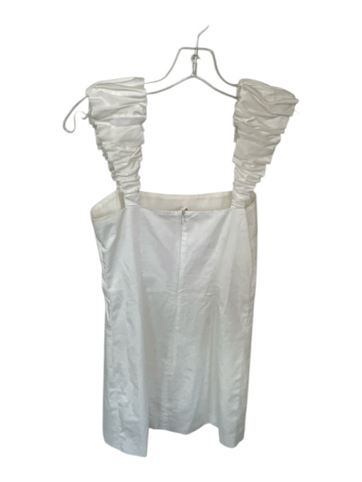 Alexis Size XS Ivory Cotton Blend Sleeveless Back Zip Mini Dress Ivory / XS