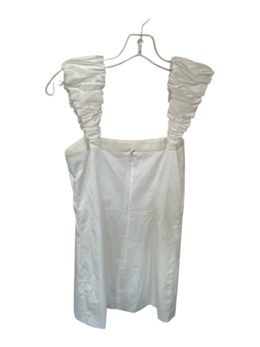 Alexis Size XS Ivory Cotton Blend Sleeveless Back Zip Mini Dress Ivory / XS