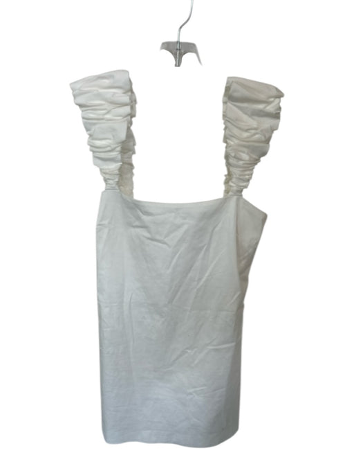 Alexis Size XS Ivory Cotton Blend Sleeveless Back Zip Mini Dress Ivory / XS