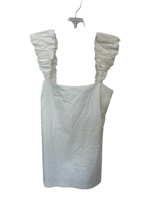 Alexis Size XS Ivory Cotton Blend Sleeveless Back Zip Mini Dress Ivory / XS