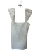 Alexis Size XS Ivory Cotton Blend Sleeveless Back Zip Mini Dress Ivory / XS