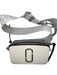 Marc Jacobs Gray & White Leather Canvas Strap Color Block Crossbody Bag Gray & White / S