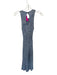 Ganni Size S Blue Wool Sleeveless Ribbed Maxi Dress Blue / S