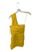 A.L.C. Size 4 Yellow Linen Blend One Shoulder Pleated Side Zip Dress Yellow / 4