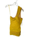 A.L.C. Size 4 Yellow Linen Blend One Shoulder Pleated Side Zip Dress Yellow / 4