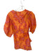 Rhode Size 2 Orange & Purple Cotton Long Balloon Sleeve Kaleidoscope Dress Orange & Purple / 2