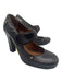 Chloe Shoe Size 38 Dark Brown Leather round toe Contrast Stiching Pumps Dark Brown / 38