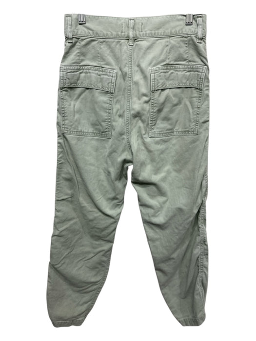 Agolde Size 26 Sage green Cotton Button Pocket Detail High Rise Cargo Pants Sage green / 26