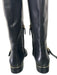 Tory Burch Shoe Size 6.5 Black Leather Flat Gold Hardware Knee High Boots Black / 6.5