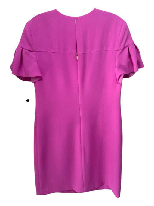 Trina Turk Size 6 Pink Purple Polyester Pleated Sleeves Crepe Dress Pink Purple / 6