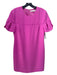 Trina Turk Size 6 Pink Purple Polyester Pleated Sleeves Crepe Dress Pink Purple / 6