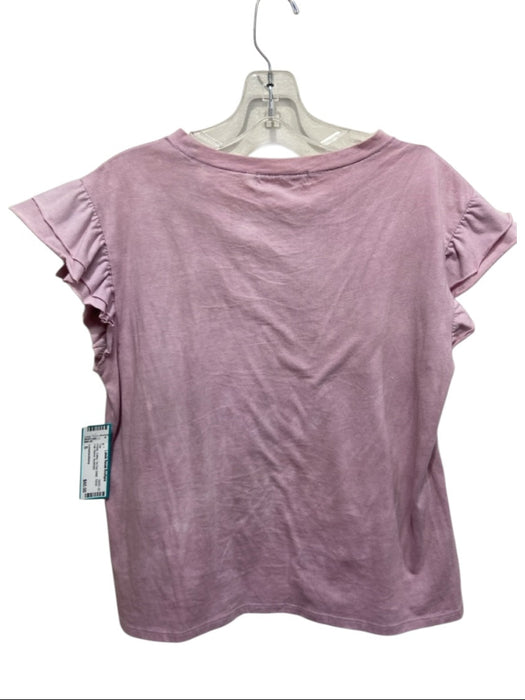 Loveshackfancy Size S Purple Cotton Tie Dye Detail Tiered Cap Sleeve Top Purple / S