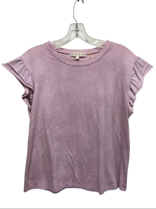 Loveshackfancy Size S Purple Cotton Tie Dye Detail Tiered Cap Sleeve Top Purple / S