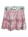 Loveshackfancy Size S Pink Cotton Elastic Waist Pleated Tie Dye Skirt Pink / S