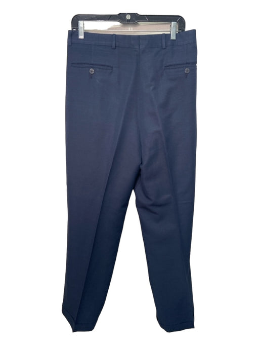 Ballin Size 34 Navy Polyester Blend Solid Zip Fly Men's Pants 34