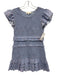 Loveshackfancy Size XS Light Blue & Pink Cotton Scoop Neck Elastic Body Dress Light Blue & Pink / XS