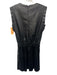 Ramy Brook Size 00 Black Polyester Faux Leather Back Zip V Neck Dress Black / 00