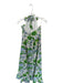 CK Bradley Size M Green & White Floral Halter Ruffle Maxi Dress Green & White / M