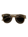 Le Specs Tan round Mirror Lens Brass Detail Sunglasses Tan