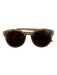 Le Specs Tan round Mirror Lens Brass Detail Sunglasses Tan