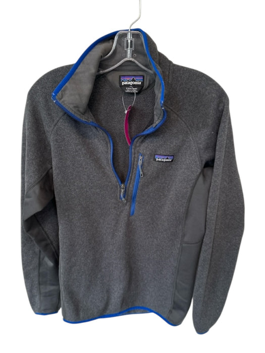 Patagonia Size S Grey & Blue Polyester fleece Half Zip Athletic Men's Jacket Grey & Blue / S