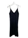 Gap Size 2 Black Rayon & Viscose Sleeveless Spaghetti Strap V Neck Dress Black / 2