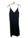 Gap Size 2 Black Rayon & Viscose Sleeveless Spaghetti Strap V Neck Dress Black / 2