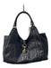 Gucci Black Leather Logo Shoulder Strap Lobster Clasp Gold Hardware Bag Black / M