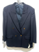 Valentino AS IS Navy Blue Wool Solid Double Breasted Men's Blazer Navy Blue / 38s