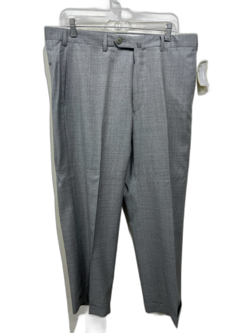 Ermenegildo Zegna NWT Size 34R Gray Wool Solid Zip Fly Men's Pants Gray / 34R