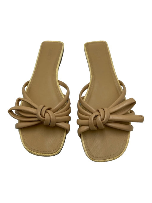 Schutz Shoe Size 10 Beige Leather Bow detail Square Toe Sandals Beige / 10