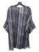 Lola & Sophie Size L Blue & Multi Polyester Striped Tie Detail Dress Blue & Multi / L