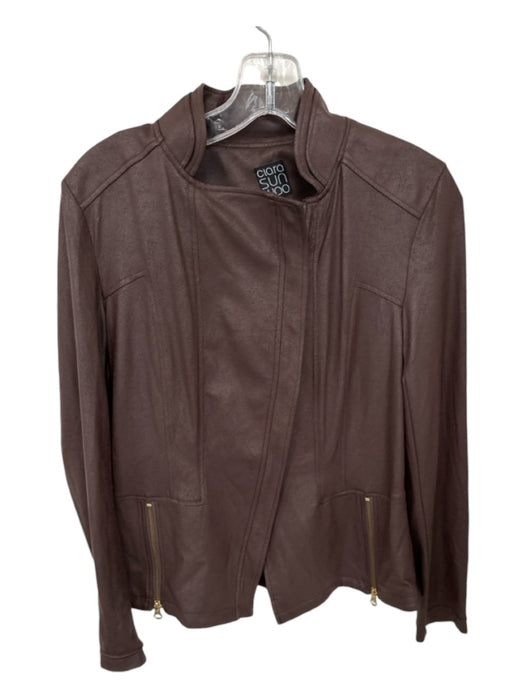 Clara Sun Woo Size M Brown Vegan Leather Jacket Brown / M