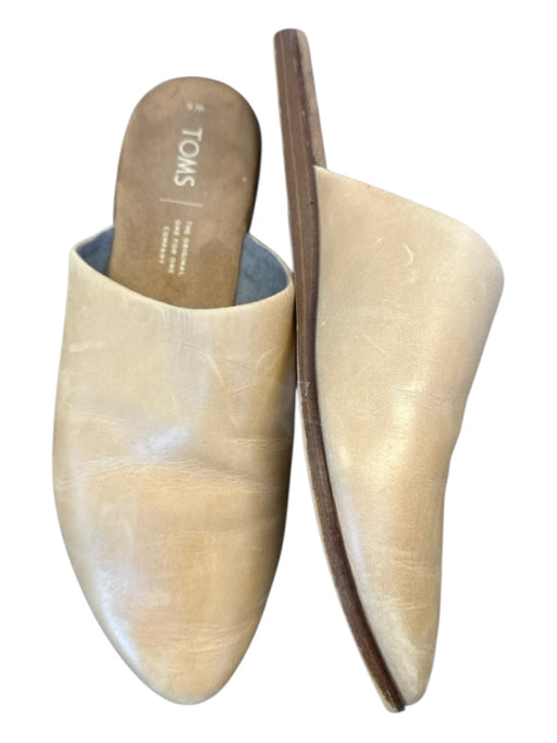 Toms Shoe Size 9 Tan Leather Almond shape Mules Tan / 9