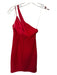 Hello Molly Size XS Red Polyester Spaghetti Strap One Shoulder Back Zip Dress Red / XS