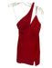 Hello Molly Size XS Red Polyester Spaghetti Strap One Shoulder Back Zip Dress Red / XS